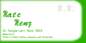 mate menz business card