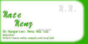 mate menz business card